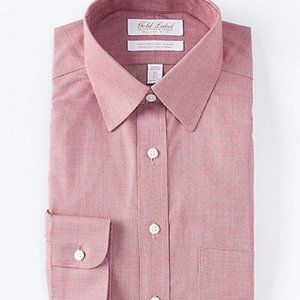GOLD LABEL ROUNDTREE & YORKE Non Iron Slim Fit Point Collar DRESS Shirt 16/33